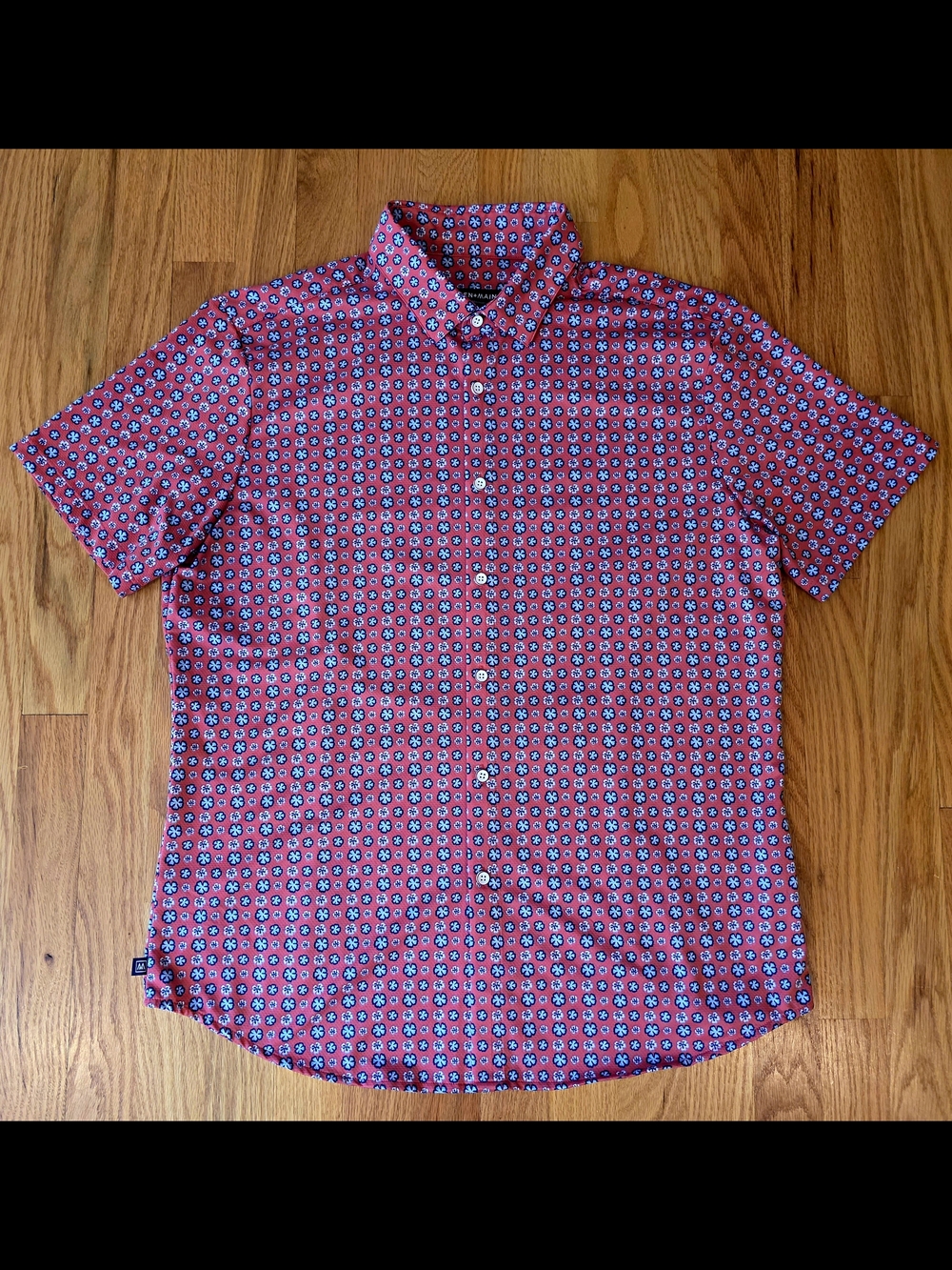 Mizzen+Main Halyard Red Short-Sleeve Button-Down Shirt